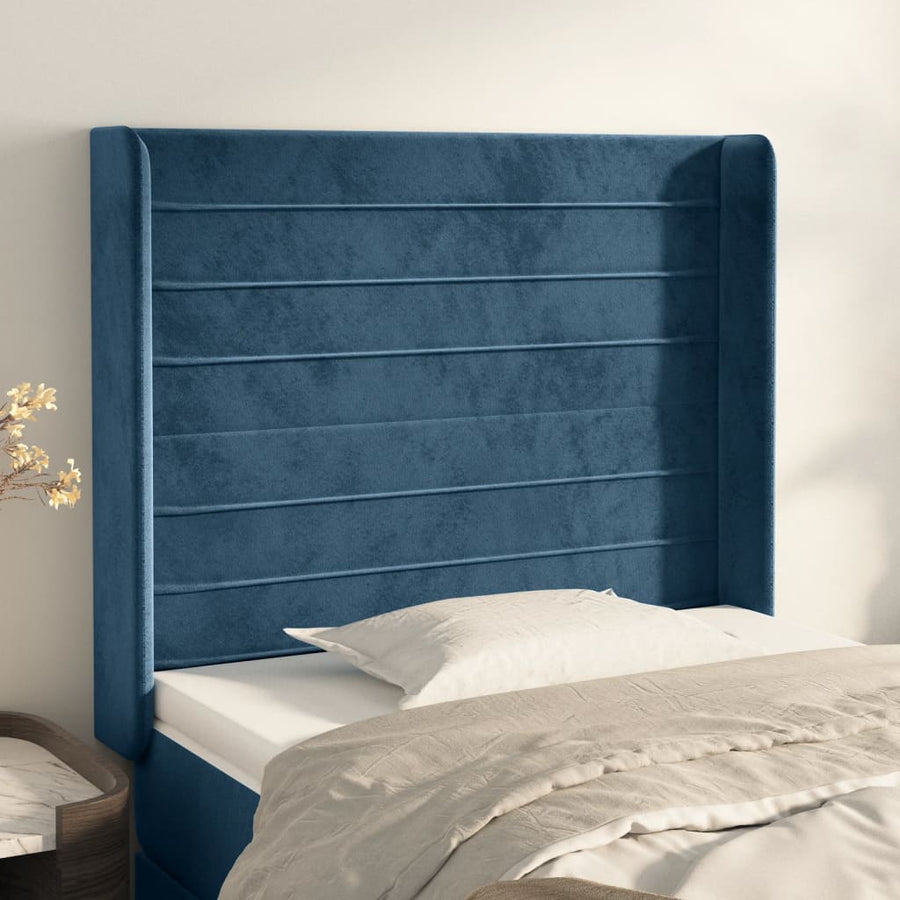 Hoofdbord Met Randen Fluweel 93 x 16 x 118/128 cm