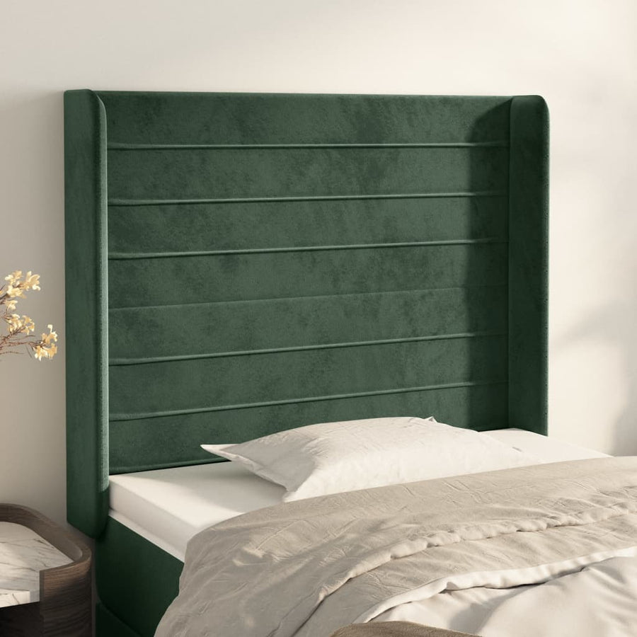 Hoofdbord Met Randen Fluweel 103 x 16 x 118/128 cm