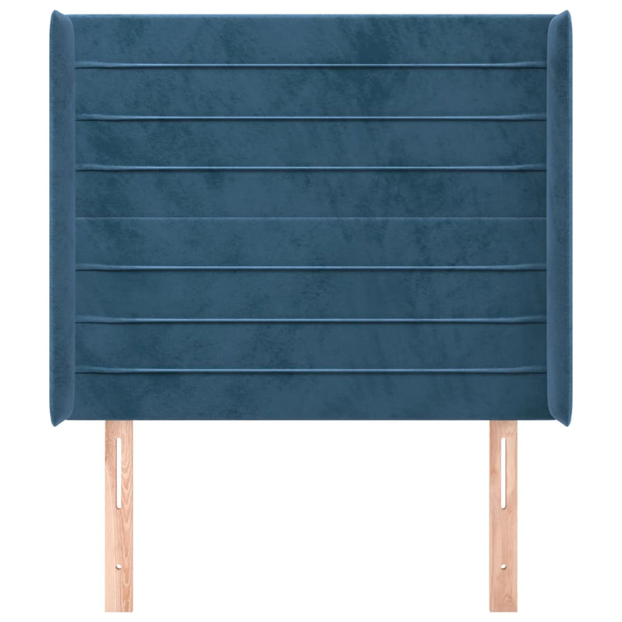 Hoofdbord Met Randen Fluweel 103 x 16 x 118/128 cm