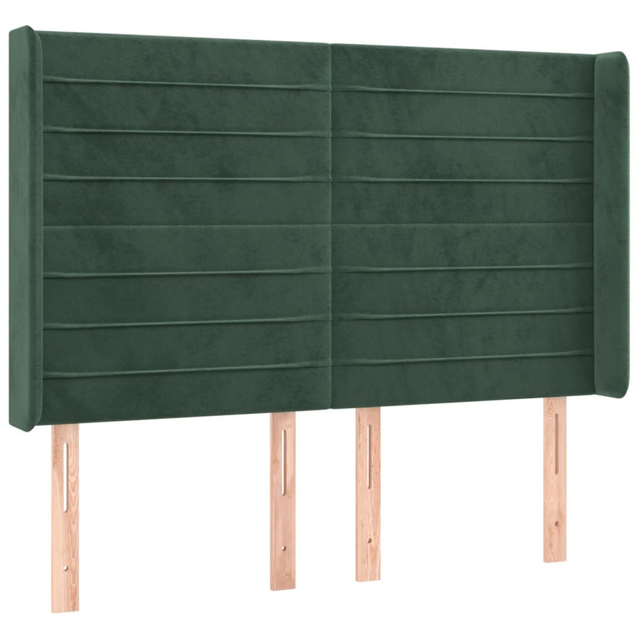 Hoofdbord Met Randen Fluweel 147 x 16 x 118/128 cm