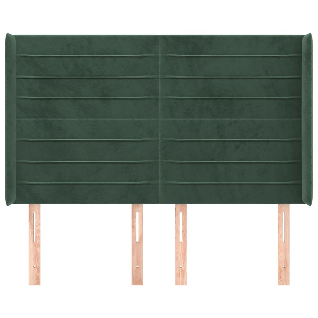 Hoofdbord Met Randen Fluweel 147 x 16 x 118/128 cm
