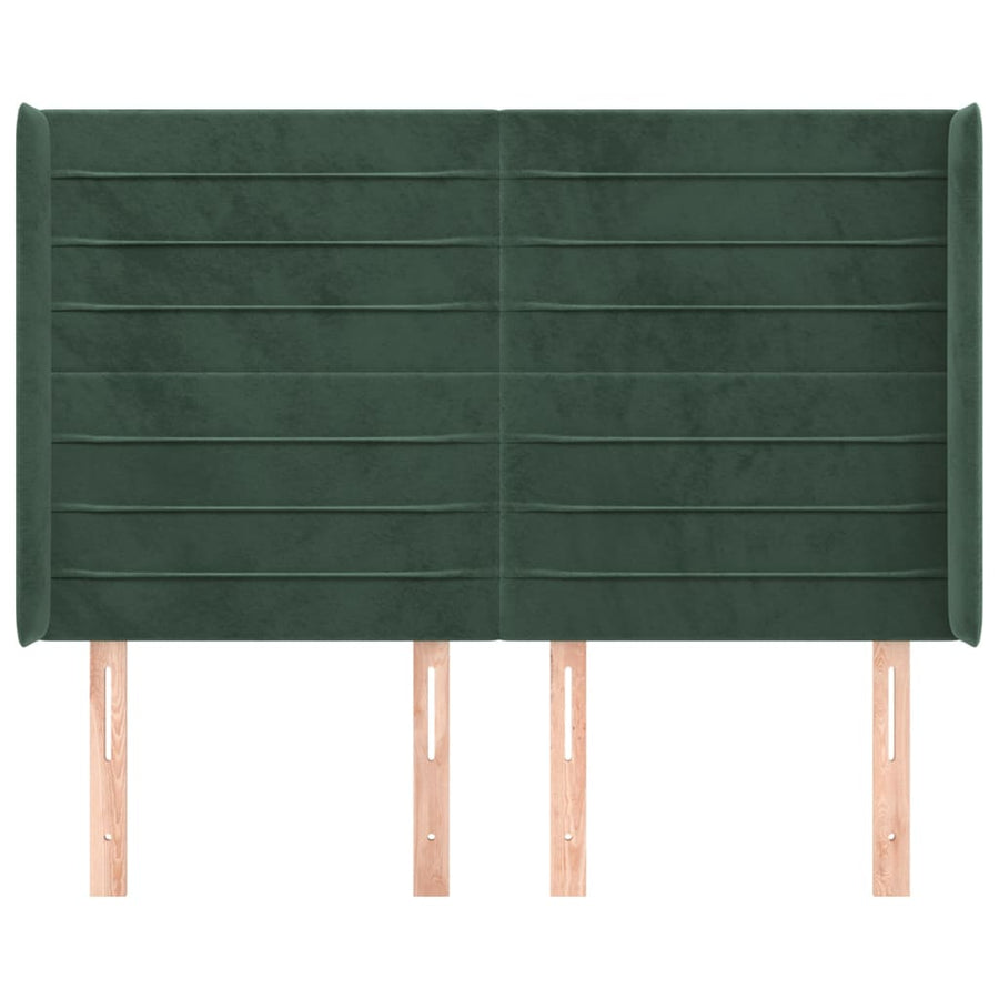 Hoofdbord Met Randen Fluweel 147 x 16 x 118/128 cm