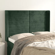Hoofdbord fluweel groen 147x16x118/128 cm