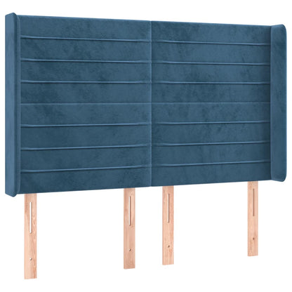 Hoofdbord Met Randen Fluweel 147 x 16 x 118/128 cm