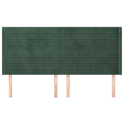 Hoofdbord Met Randen Fluweel 163 x 16 x 118/128 cm