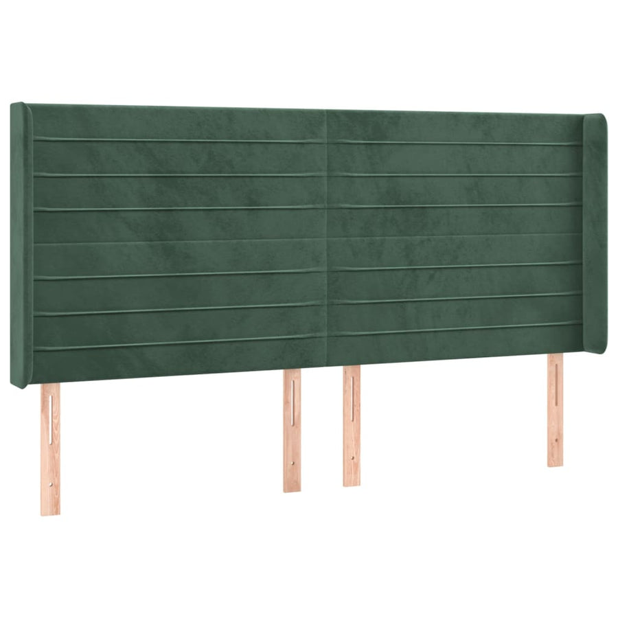 Hoofdbord Met Randen Fluweel 183 x 16 x 118/128 cm