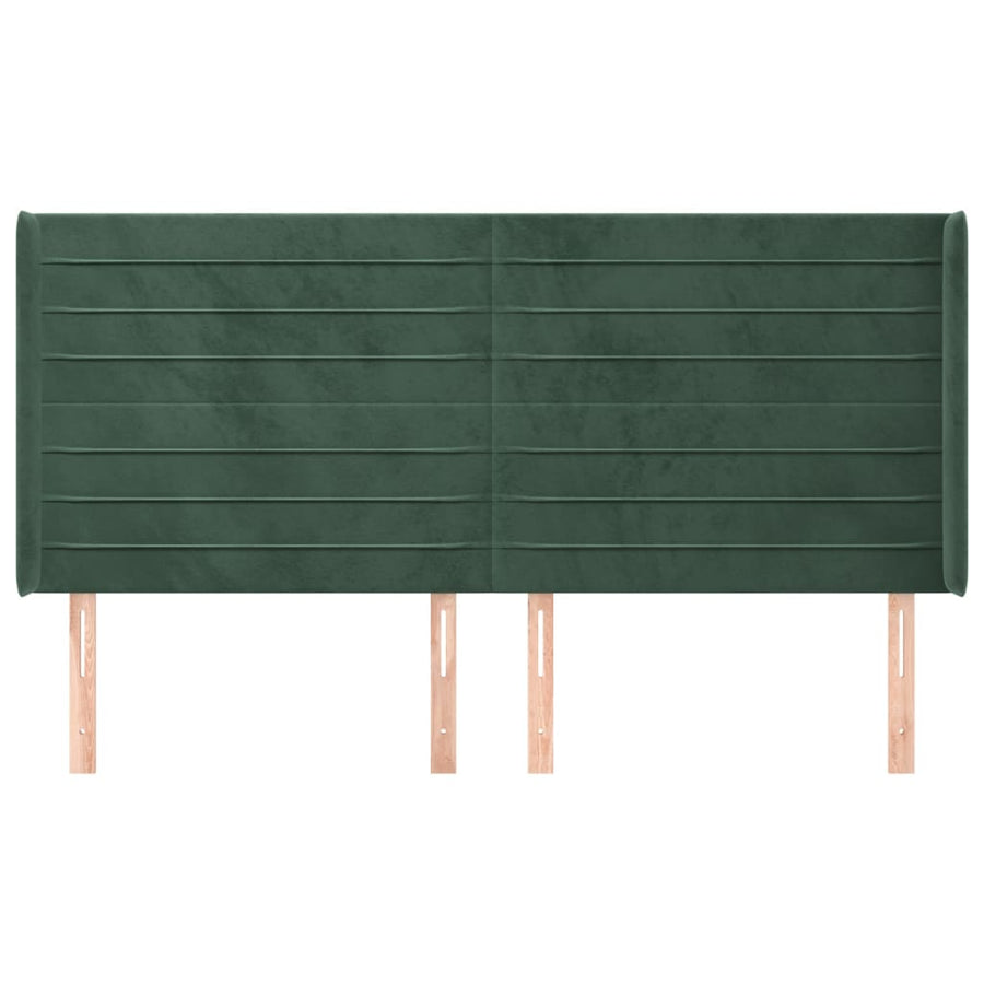 Hoofdbord Met Randen Fluweel 183 x 16 x 118/128 cm