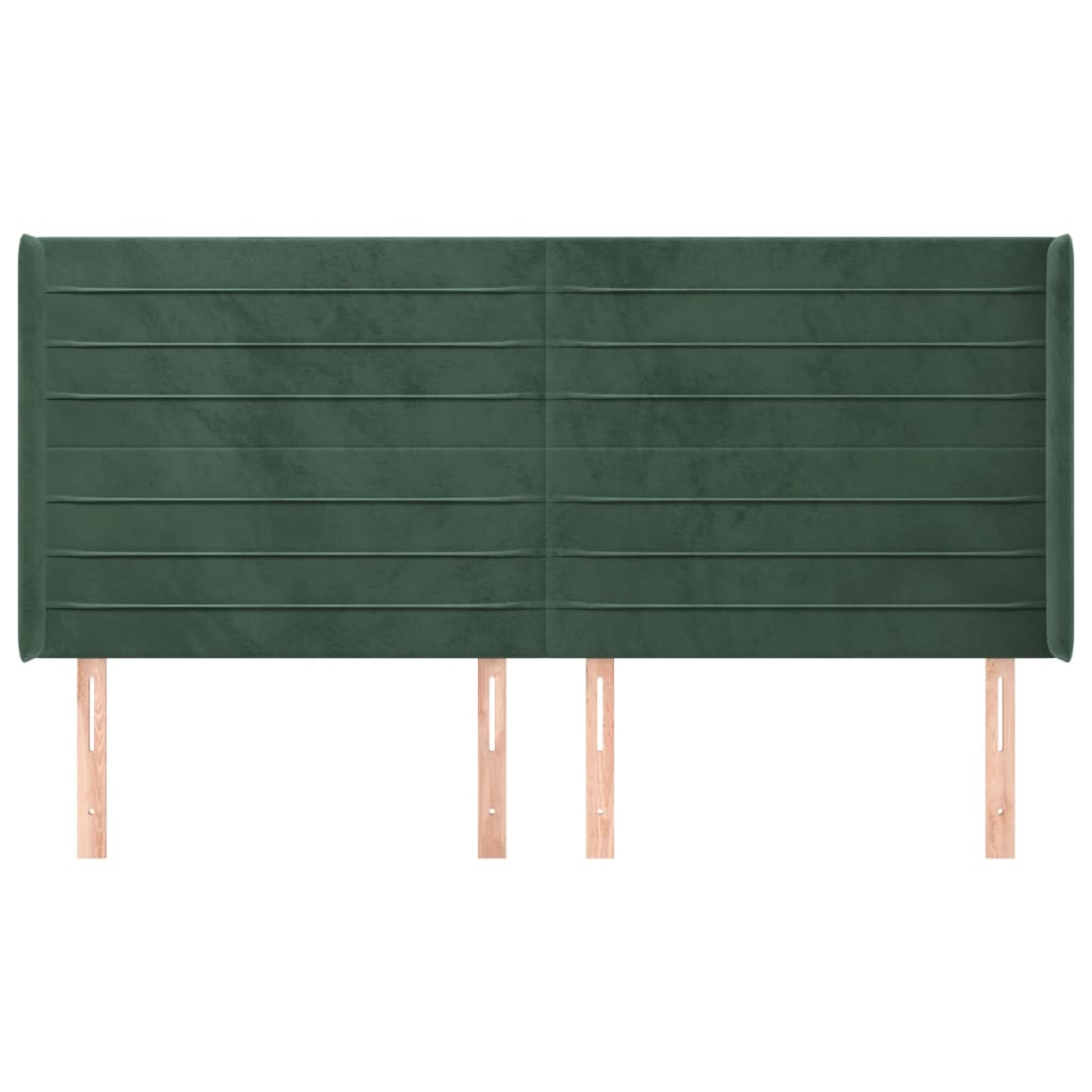Hoofdbord Met Randen Fluweel 203 x 16 x 118/128 cm