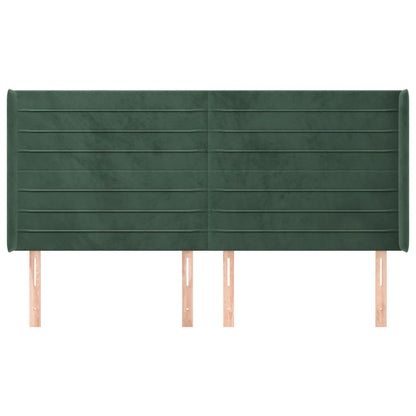 Hoofdbord Met Randen Fluweel 203 x 16 x 118/128 cm