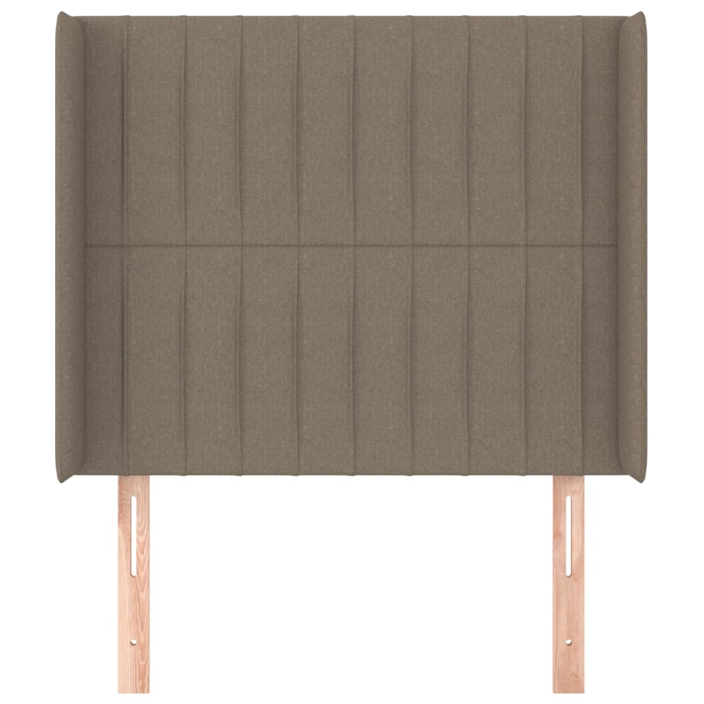 Hoofdbord Met Randen Stof 83 x 16 x 118/128 cm Taupe