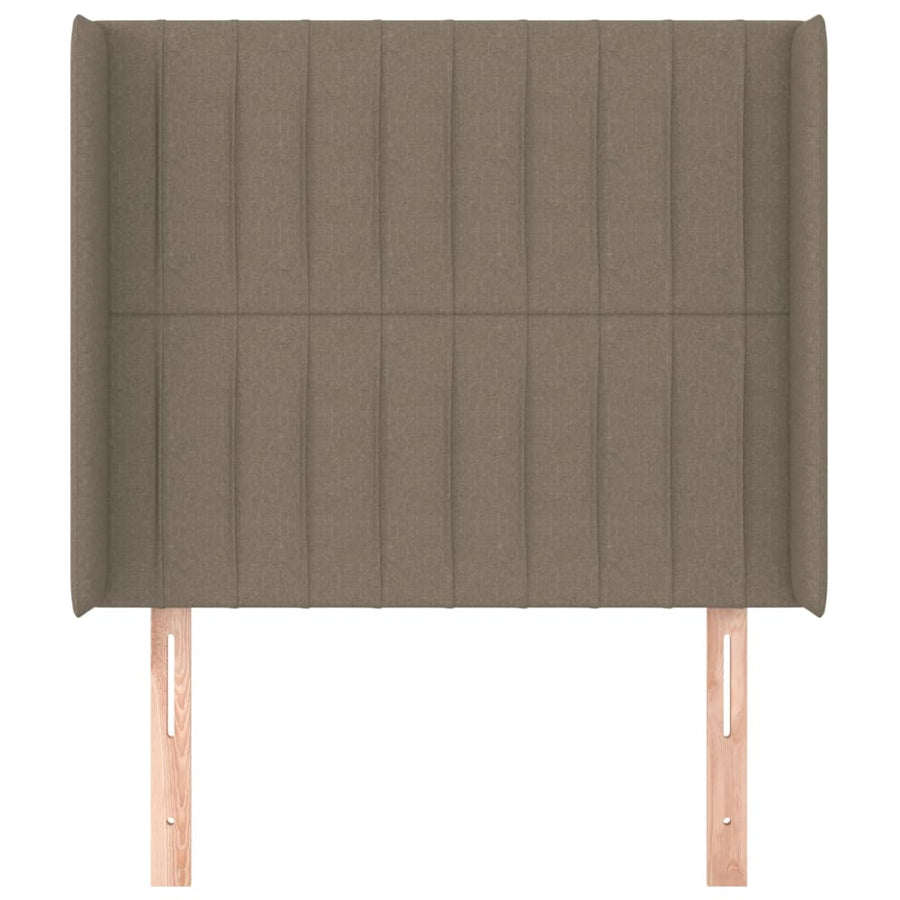 Hoofdbord Met Randen Stof 83 x 16 x 118/128 cm Taupe