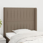 Hoofdbord Met Randen Stof 83 x 16 x 118/128 cm Taupe