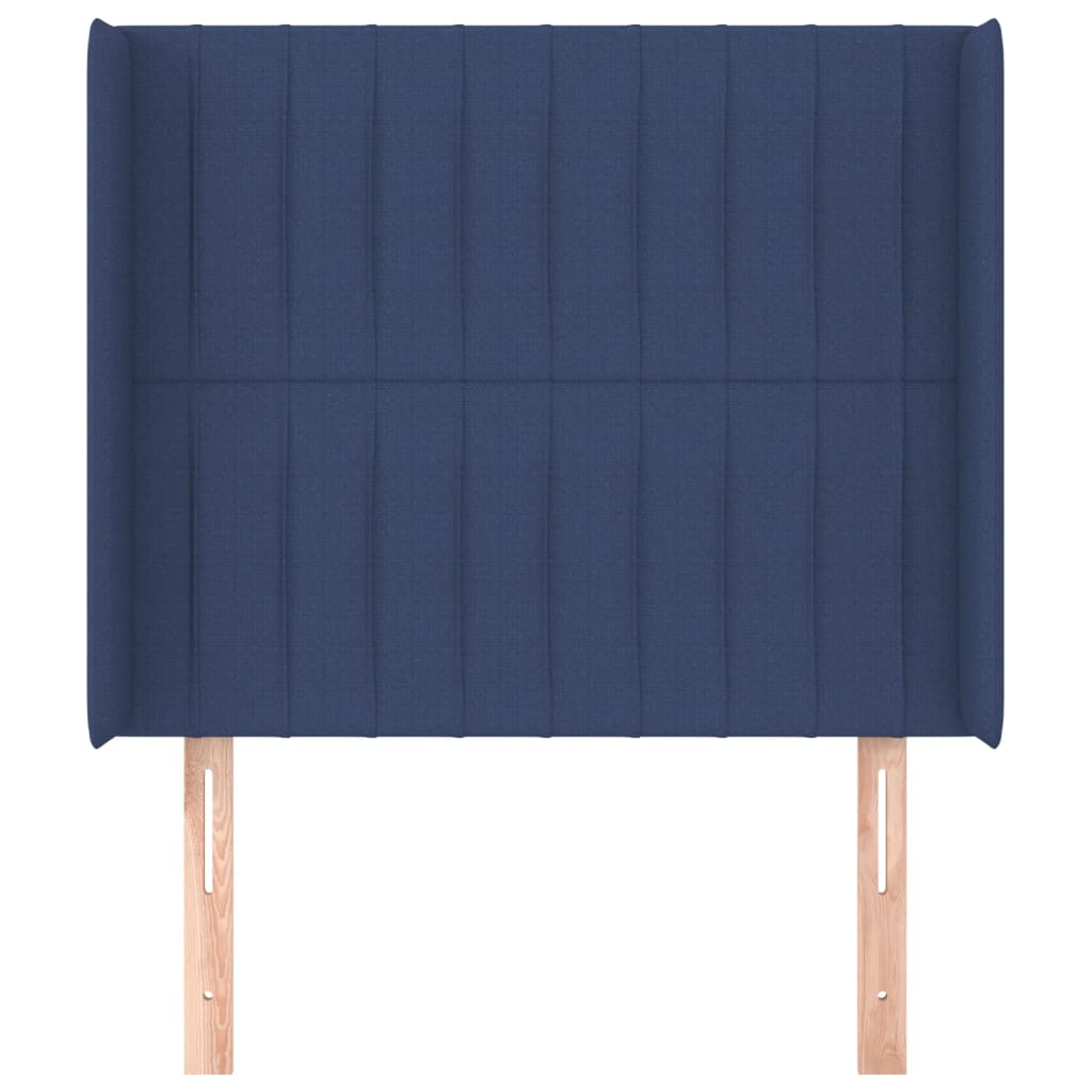 Hoofdbord Met Randen Stof 83 x 16 x 118/128 cm Blauw