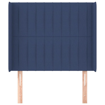 Hoofdbord Met Randen Stof 83 x 16 x 118/128 cm Blauw