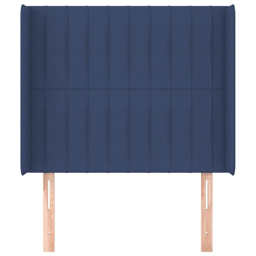 Hoofdbord Met Randen Stof 83 x 16 x 118/128 cm Blauw