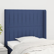 Hoofdbord 83x16x118/128 cm stof blauw
