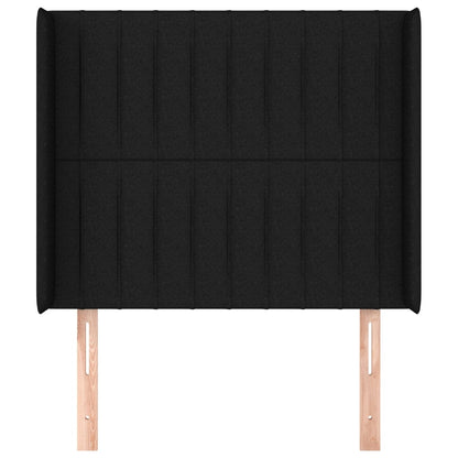 Hoofdbord Met Randen Stof 93 x 16 x 118/128 cm Zwart