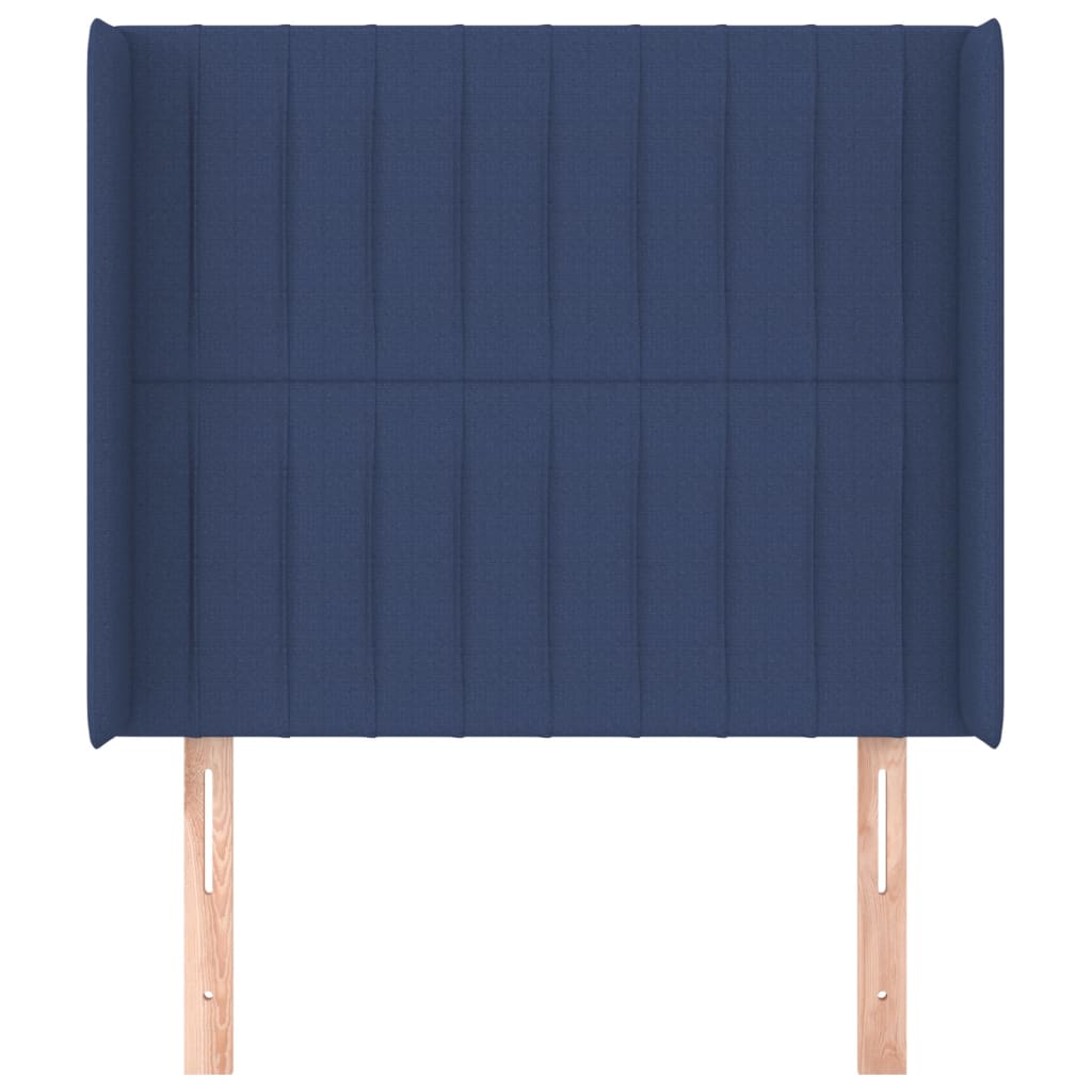Hoofdbord Met Randen Stof 93 x 16 x 118/128 cm Blauw
