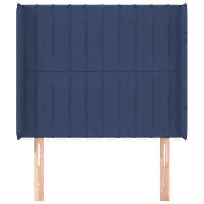 Hoofdbord Met Randen Stof 93 x 16 x 118/128 cm Blauw