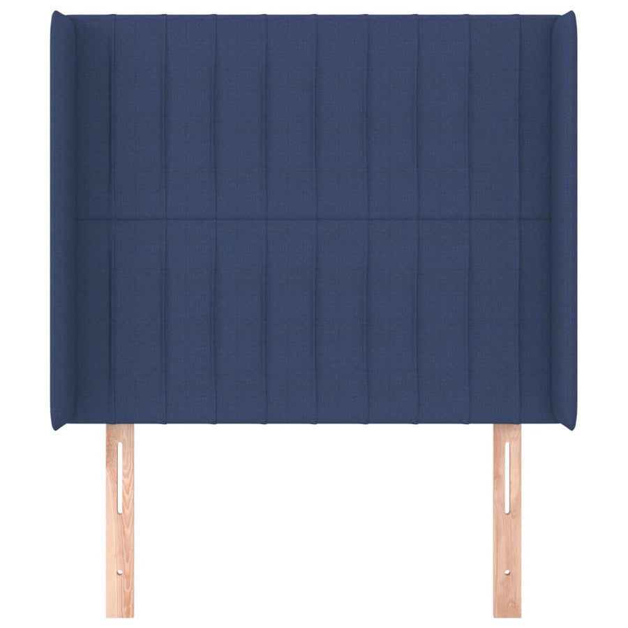 Hoofdbord Met Randen Stof 93 x 16 x 118/128 cm Blauw