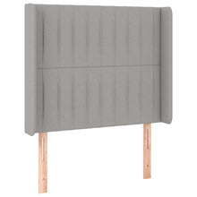 Hoofdbord Met Randen Stof 103 x 16 x 118/128 cm Lichtgrijs