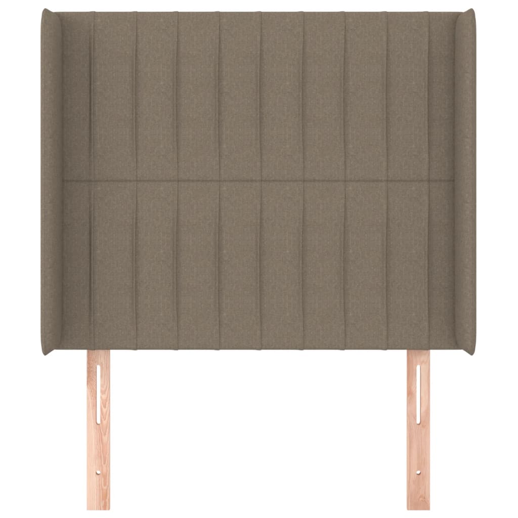 Hoofdbord Met Randen Stof 103 x 16 x 118/128 cm Taupe
