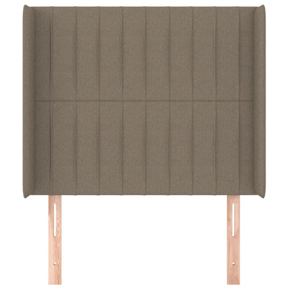 Hoofdbord Met Randen Stof 103 x 16 x 118/128 cm Taupe