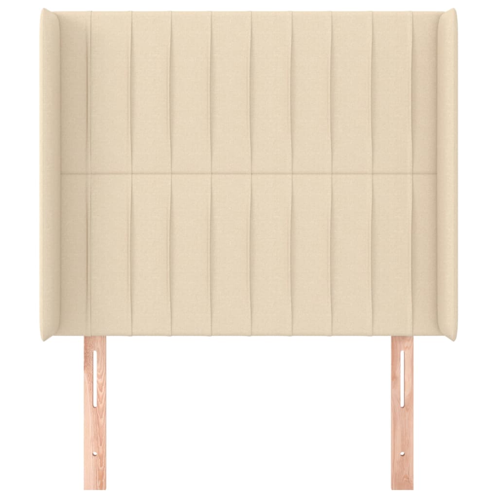 Hoofdbord Met Randen Stof Kleurig Crème 103 x 16 x 118/128 cm