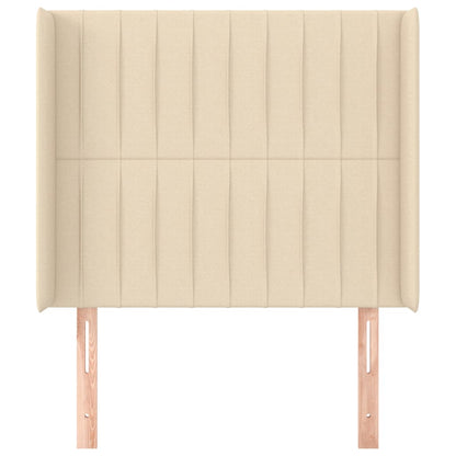 Hoofdbord Met Randen Stof Kleurig Crème 103 x 16 x 118/128 cm