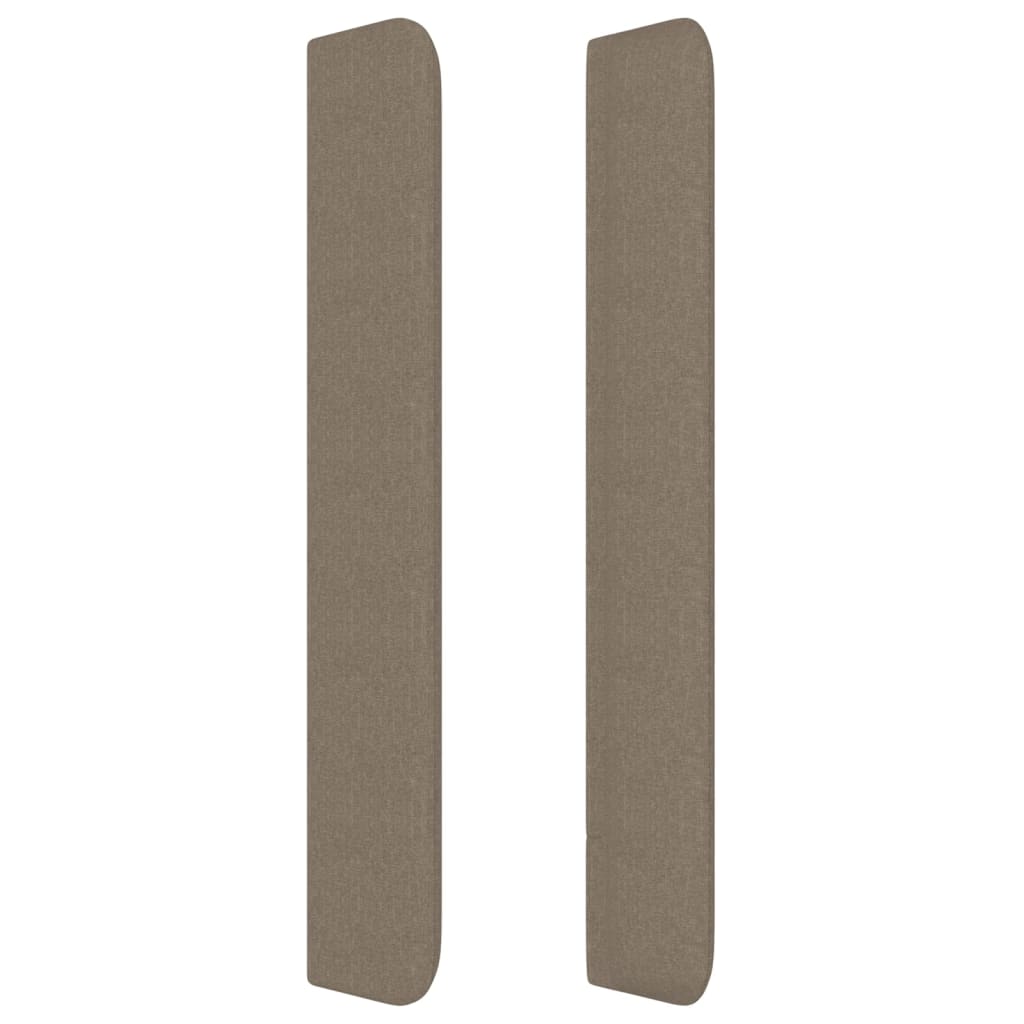 Hoofdbord Met Randen Stof 147 x 16 x 118/128 cm Taupe