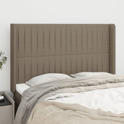Hoofdbord stof 147x16x118/128 cm taupe