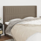 Hoofdbord stof taupe 183x16x118/128 cm