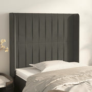 Hoofdbord fluweel 83x16x118/128 cm donkergrijs
