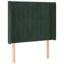 Hoofdbord Met Randen Fluweel Groen 83 x 16 x 118/128 cm