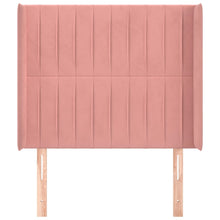 Hoofdbord Met Randen Fluweel 83 x 16 x 118/128 cm Roze