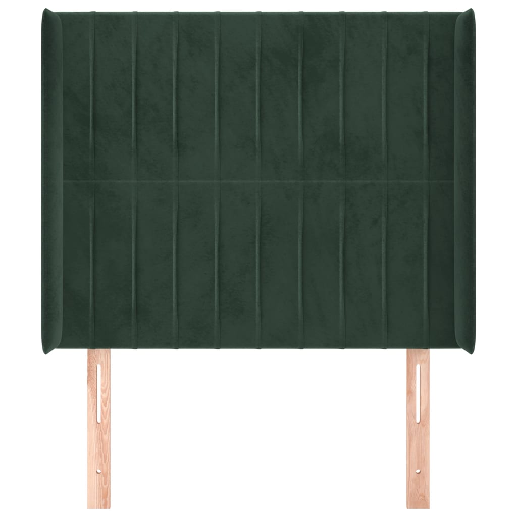 Hoofdbord Met Randen Fluweel 93 x 16 x 118/128 cm