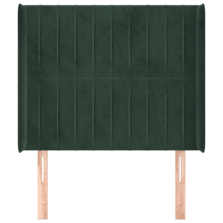 Hoofdbord Met Randen Fluweel 93 x 16 x 118/128 cm