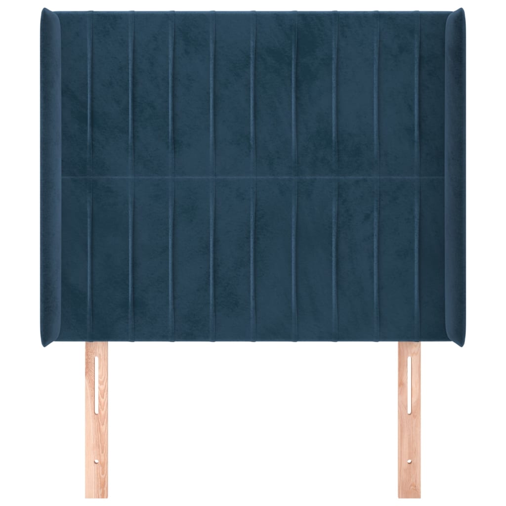 Hoofdbord Met Randen Fluweel 93 x 16 x 118/128 cm
