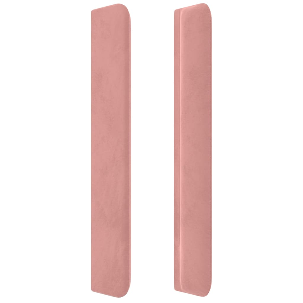 Hoofdbord Met Randen Fluweel 93 x 16 x 118/128 cm Roze