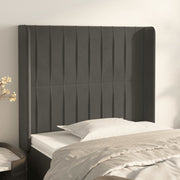 Hoofdbord 103x16x118/128 cm fluweel donkergrijs