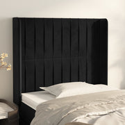 Hoofdbord 103x16x118/128 cm fluweel zwart