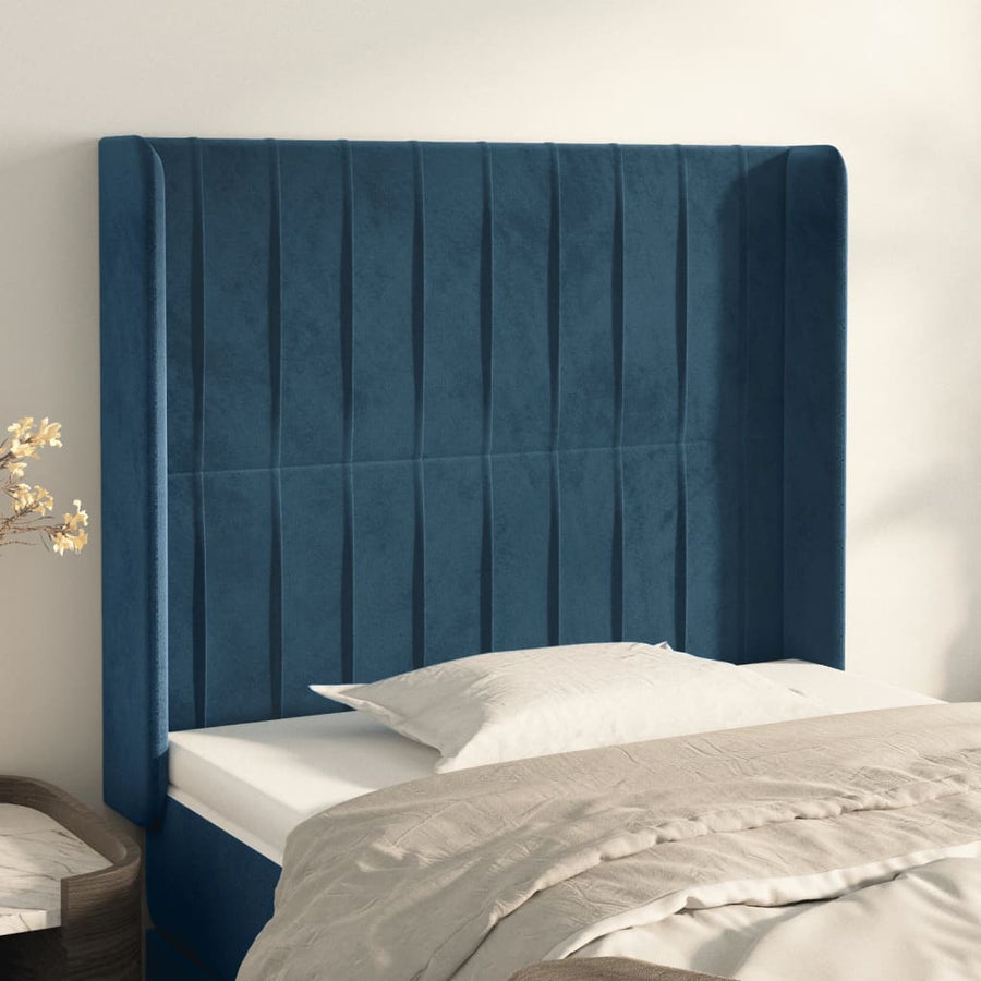 Hoofdbord Met Randen Fluweel 103 x 16 x 118/128 cm