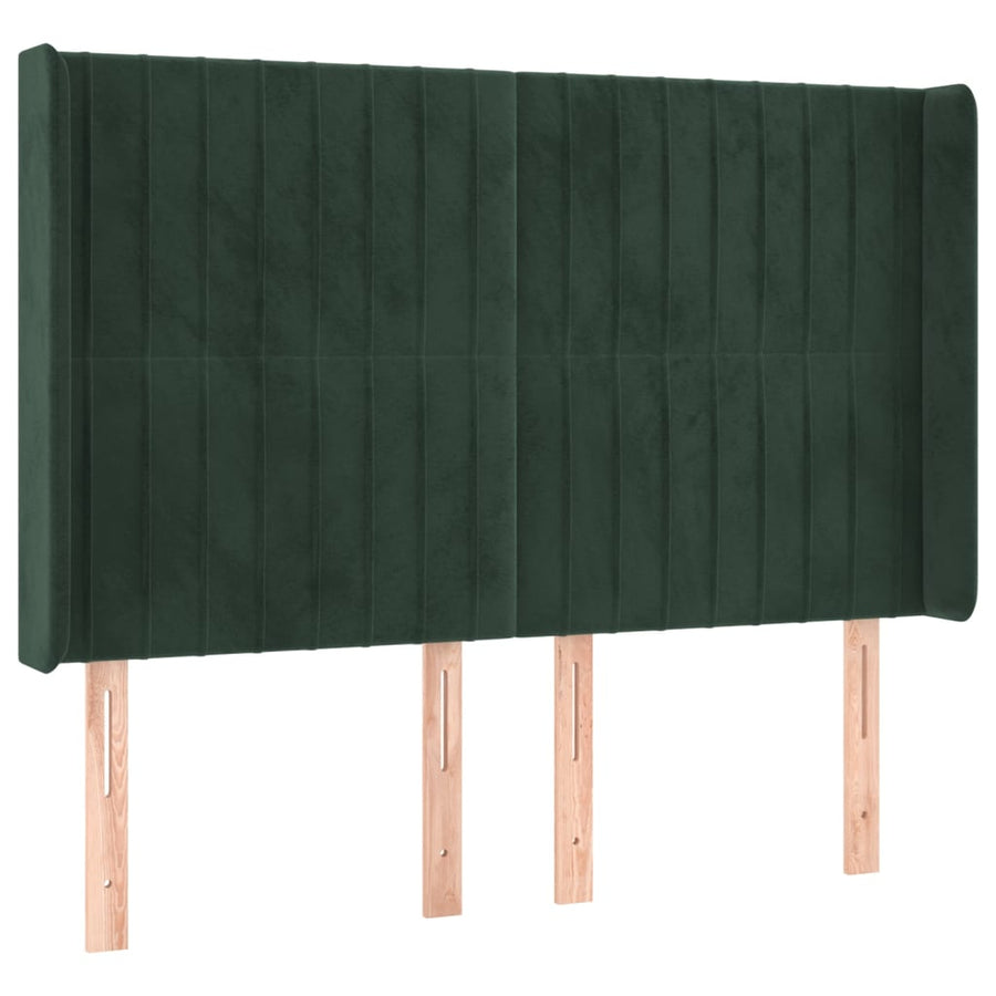 Hoofdbord Met Randen Fluweel 147 x 16 x 118/128 cm