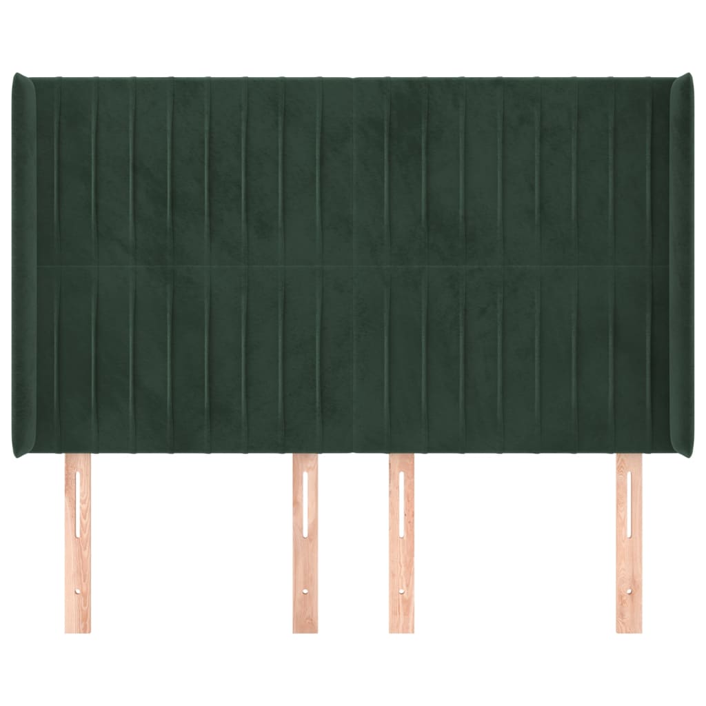 Hoofdbord Met Randen Fluweel 147 x 16 x 118/128 cm