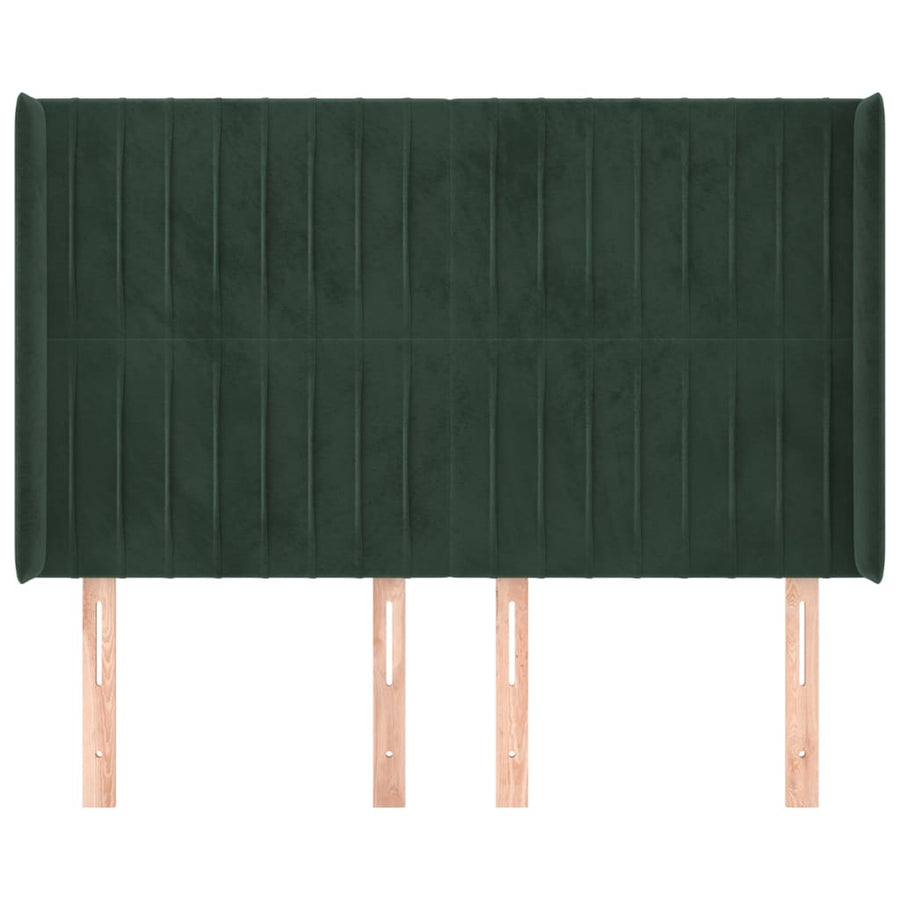 Hoofdbord Met Randen Fluweel 147 x 16 x 118/128 cm