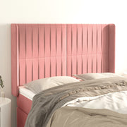 Hoofdbord 147x16x118/128 cm fluweel roze