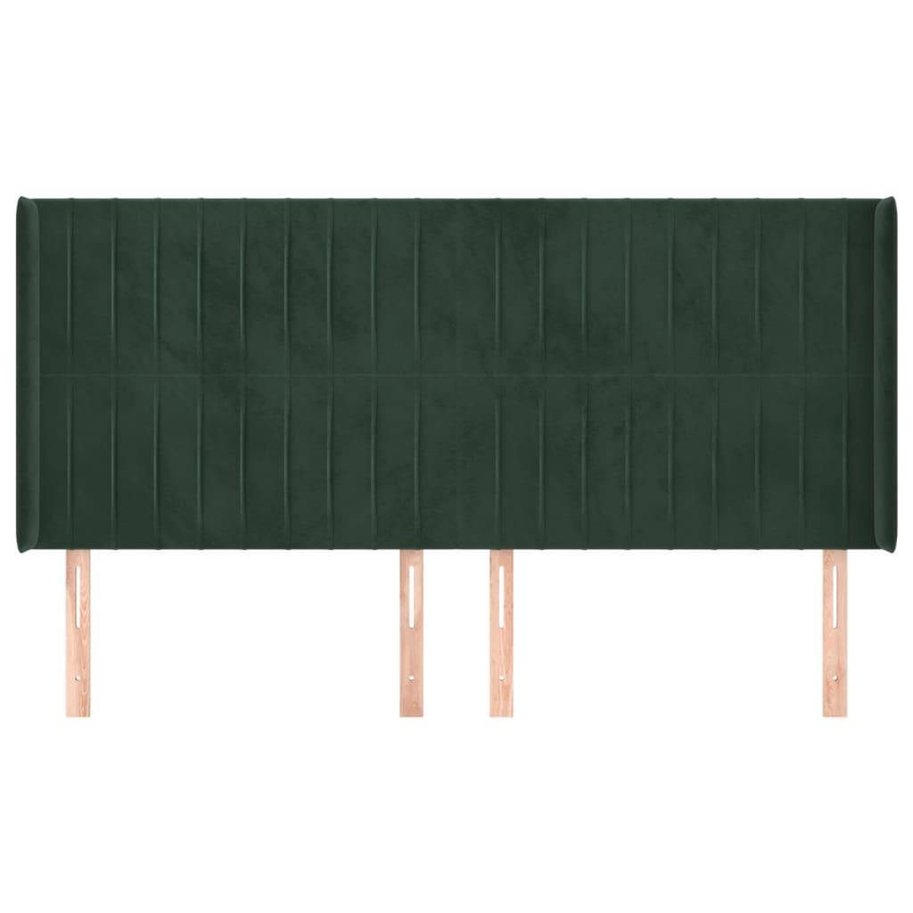 Hoofdbord Met Randen Fluweel 163 x 16 x 118/128 cm