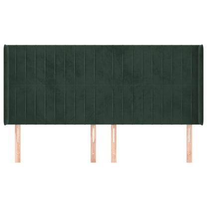 Hoofdbord Met Randen Fluweel 163 x 16 x 118/128 cm