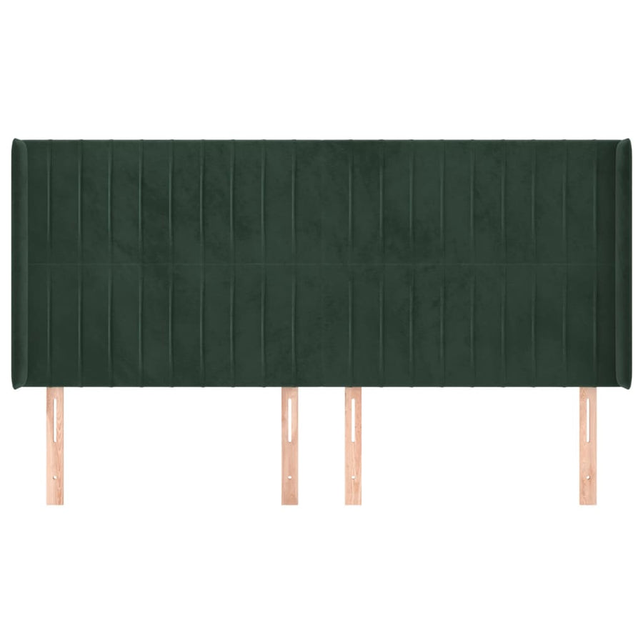Hoofdbord Met Randen Fluweel 163 x 16 x 118/128 cm