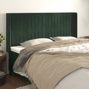 Hoofdbord fluweel 163x16x118/128 cm groen